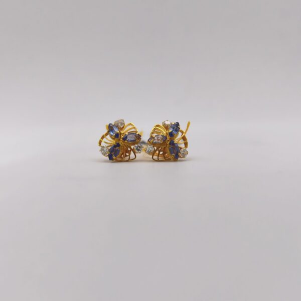 Blue Stone Butterfly Earring