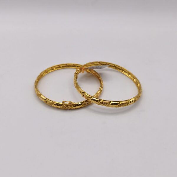 Slim Carved Pair Bangle