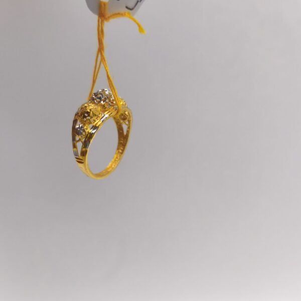 Champagne Cluster Dome Ring