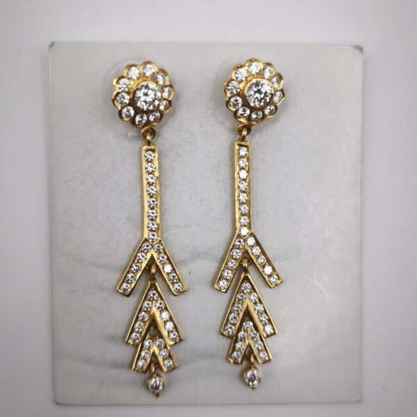 Long Chevron CZ Dangle