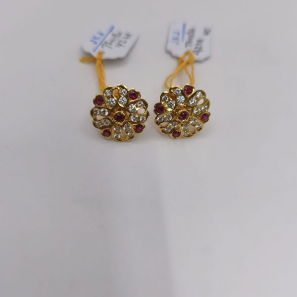 Compact CZ Cluster Earring