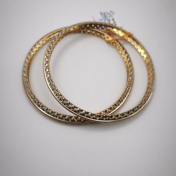 Slim Diamond Cut Pair Bangle