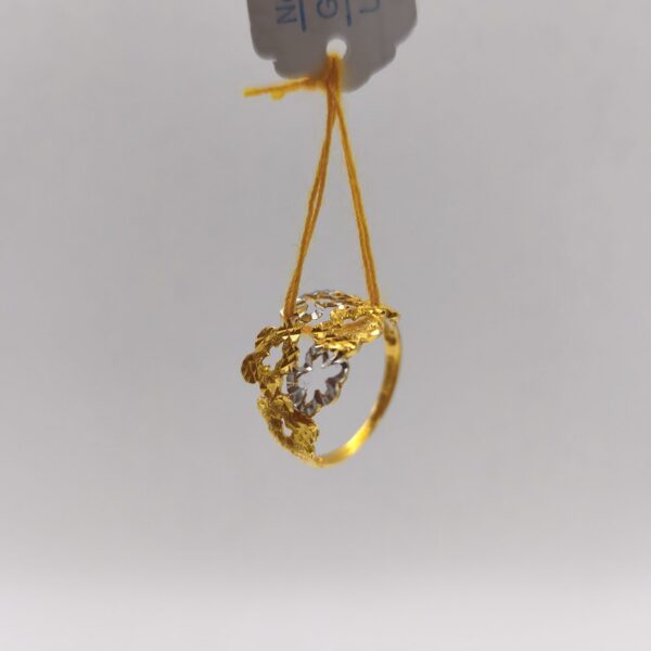 Floral Spray CZ Ring