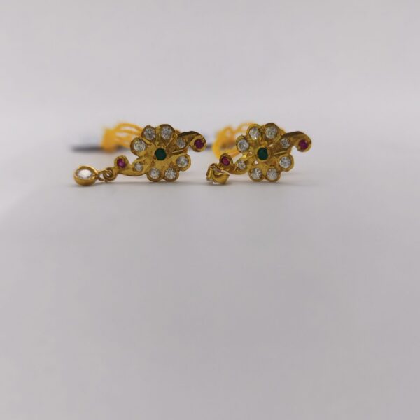 Green Eye Floral Drop
