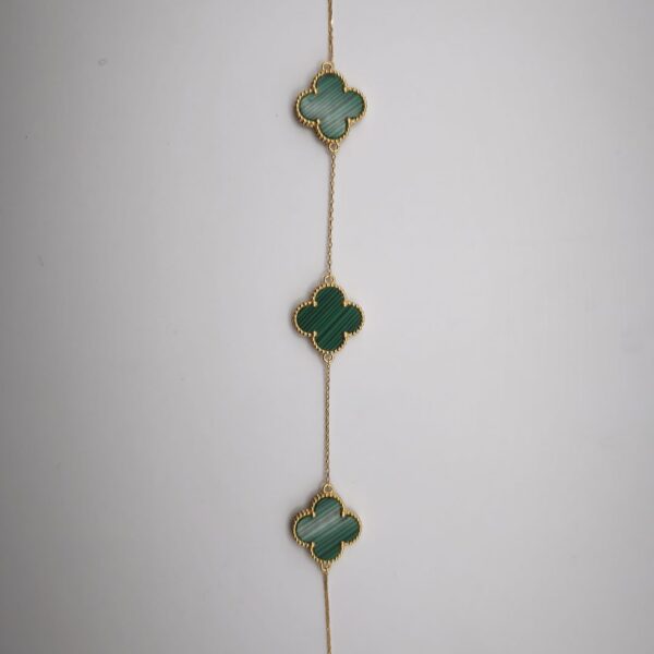 Green Malachite Clover Bracelet