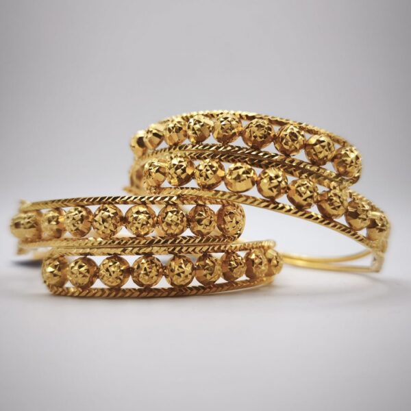 Honeycomb Studded Trio Bangle