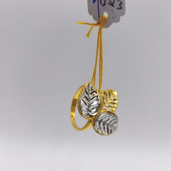 Leaf Trio Two Tone Ring