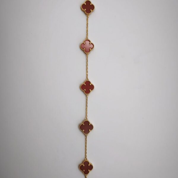Red Carnelian Clover Bracelet