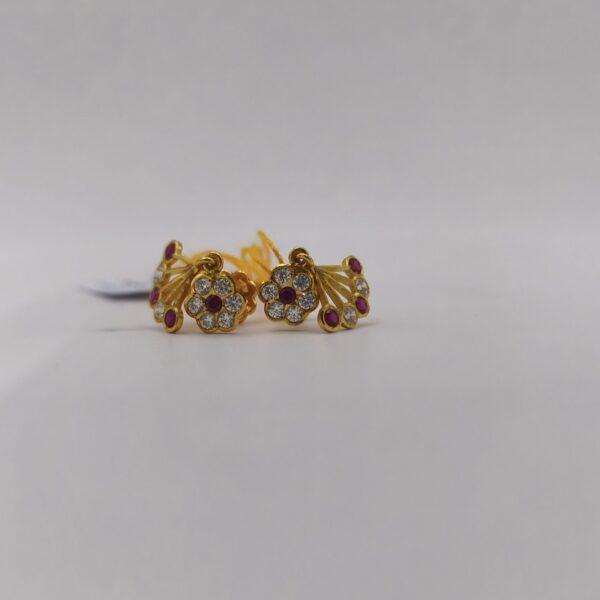 Ruby Fan Petal Earring