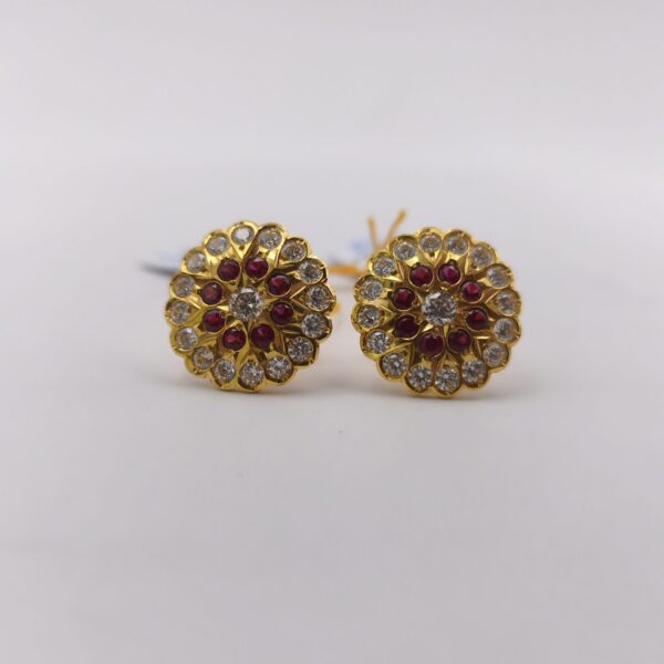 Ruby Rim Cluster Earring
