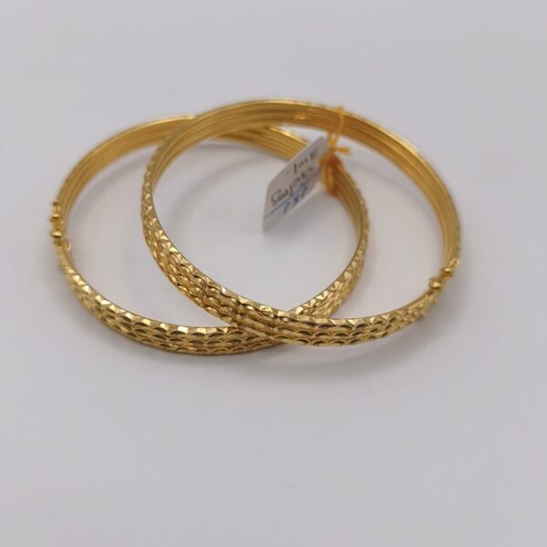 Slim Textured Pair Bangle