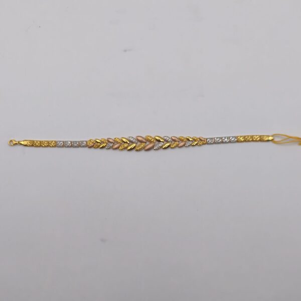 Two Tone Chevron Leaf Bracelet