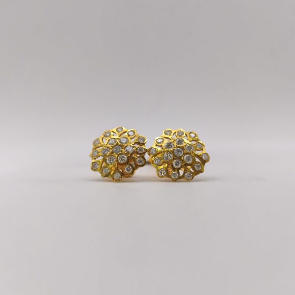 White CZ Posy Earring